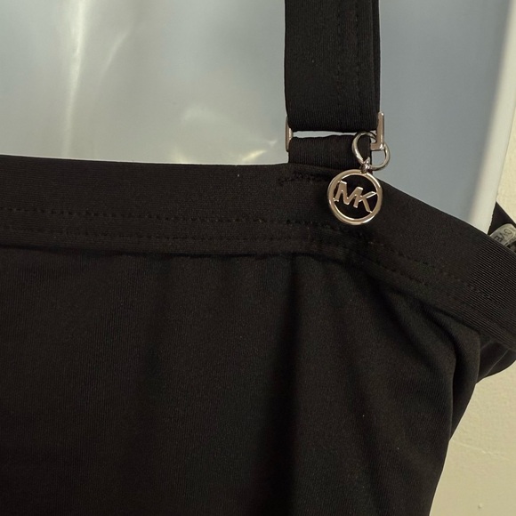 Michael Kors Studded Tankini Top Womens Size Medium Black Bikini Top Swim NWT - Picture 4 of 11
